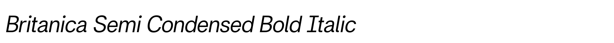 Britanica Semi Condensed Bold Italic image